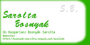 sarolta bosnyak business card